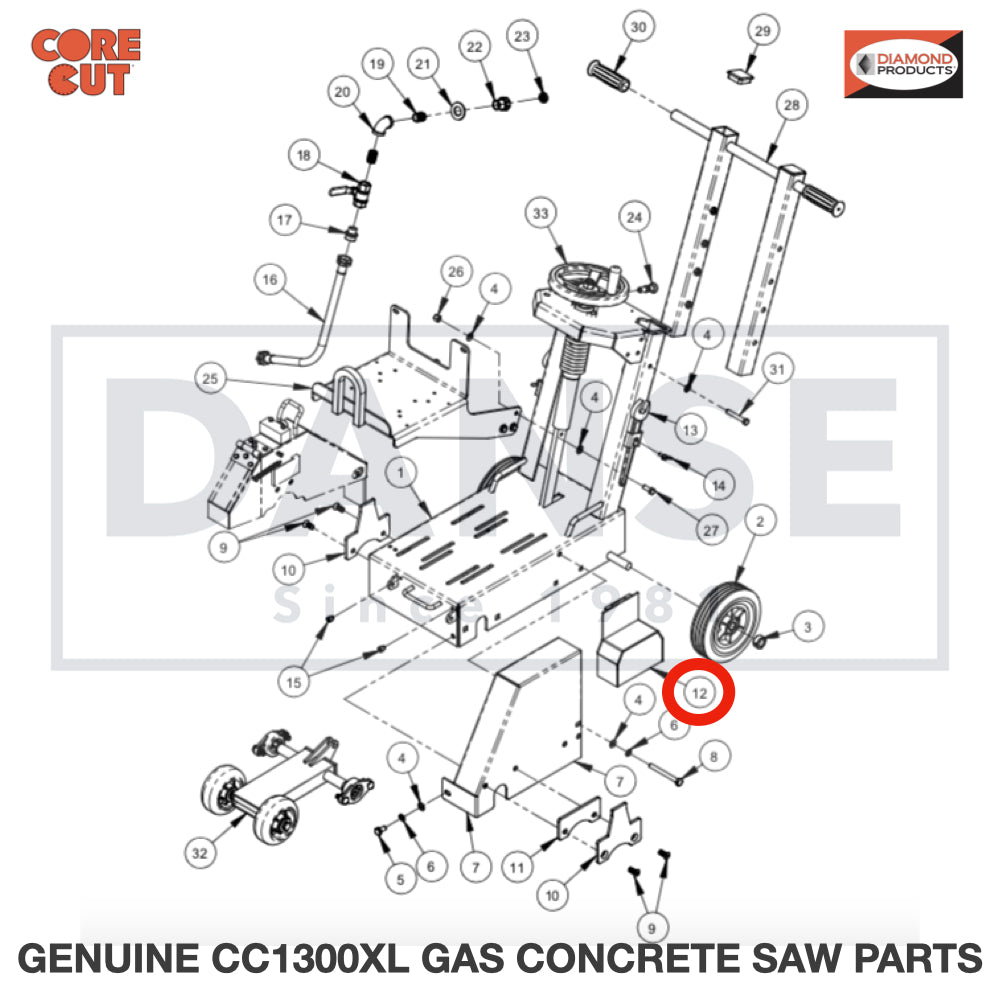 6048906 Shaft Guard fits Core Cut CC1300XL Concrete Floor Saw by Diamond Products