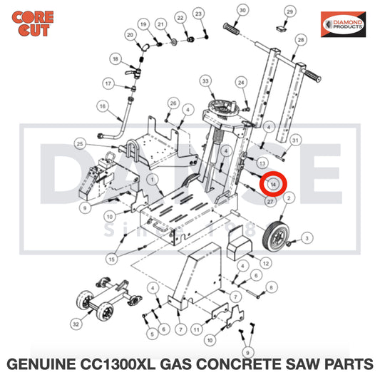 2900307 Wing Screw, M6 x 16mm fits Core Cut CC1300XL Concrete Floor Saw by Diamond Products