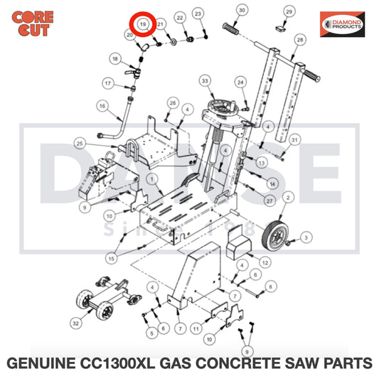 3200008 Close Nipple, 1/2&quot; NPT fits Core Cut CC1300XL Concrete Floor Saw by Diamond Products