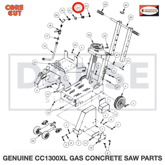 3200022 Fitting, 1/2&quot; F. Pipe to 3/4&quot; F. Garden fits Core Cut CC1300XL Concrete Floor Saw by Diamond Products