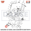 6048184 Front Axle Assembly fits Core Cut CC1300XL Concrete Floor Saw by Diamond Products