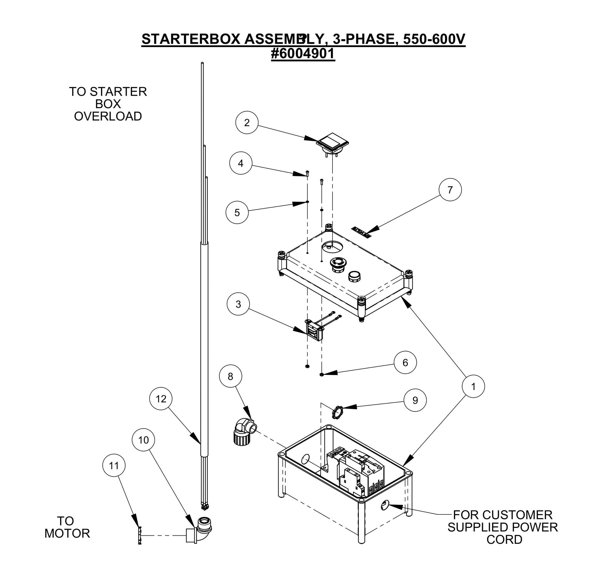 CC1300XL STARTERBOX ASSEMBLY, 3-PHASE, 550-600V