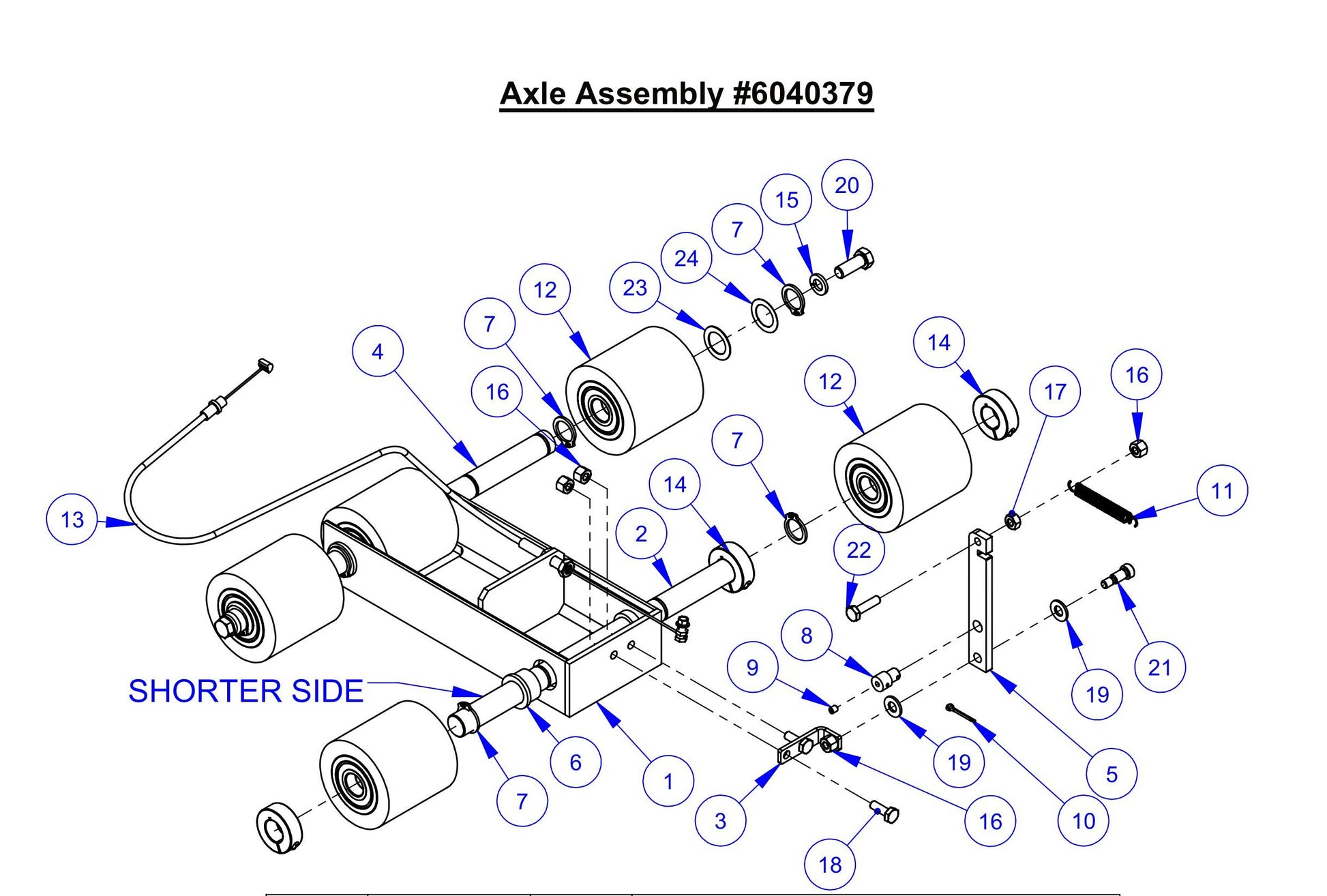CC150XL-EE Axle Assembly