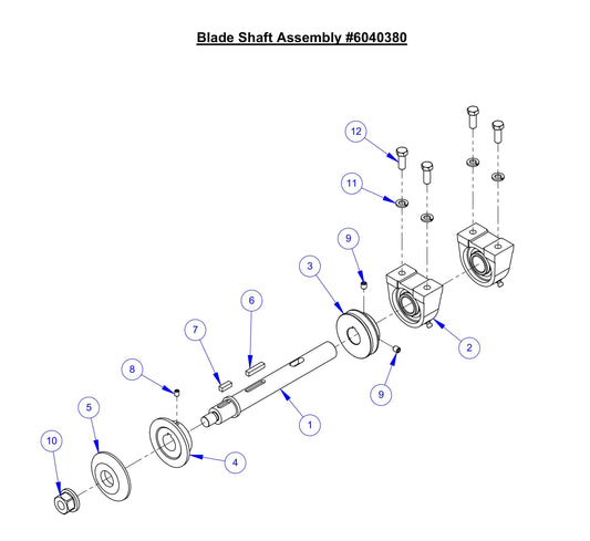 CC150XL-EE Blade Shaft Assembly
