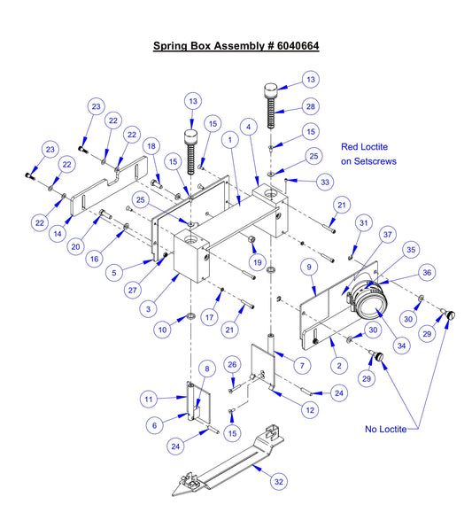 CC150XL-EE Spring Box Assembly Parts