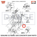 6048331 Frame Upright Weldment for Core Cut CC1800XL Concrete Walk Behind Saw Parts by Diamond Products