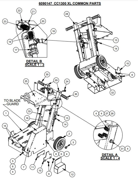 CC1800XL Electric/Hydraulic Common Parts-1 by Diamond Products