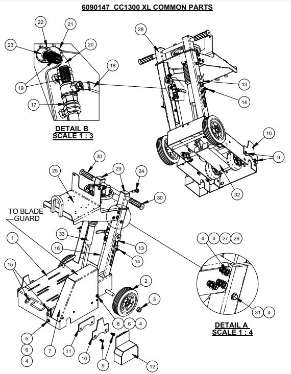 CC1800XL Electric/Hydraulic Common Parts-1 by Diamond Products