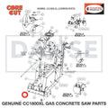 6048859 Frame Weldment for Core Cut CC1800XL Concrete Walk Behind Saw Parts by Diamond Products