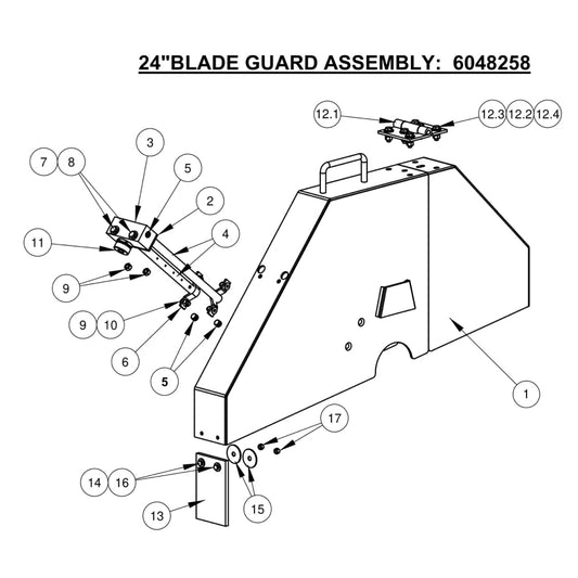CC1800XL 24&quot; Blade Guard Assembly