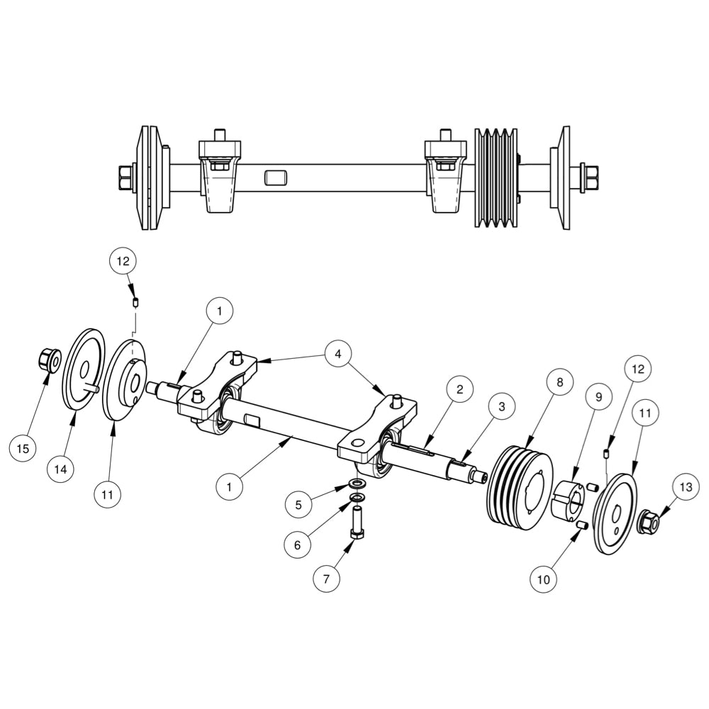 CC1800XL Blade Shaft Assembly 24&quot; Blade