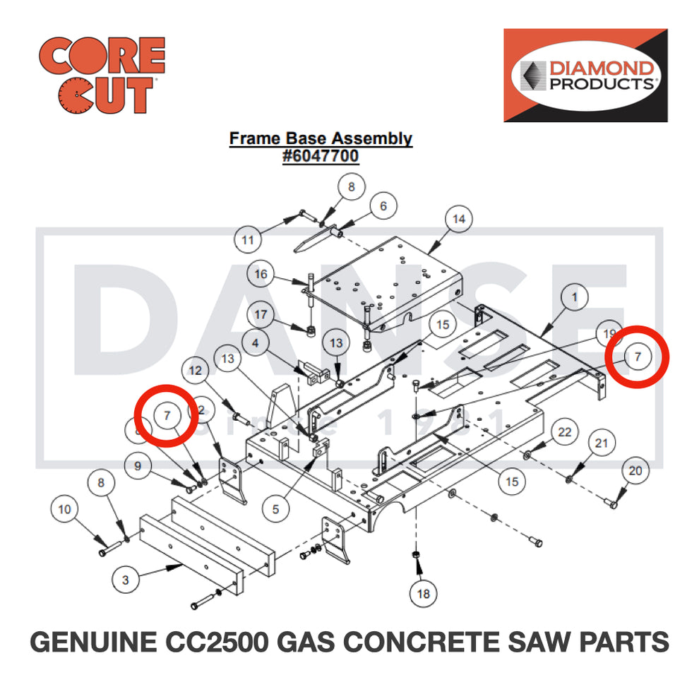 Flat Washer, 3/8" SAE 2900014 for CC2500 Saw by Core Cut Diamond Products