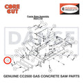 Cap Screw, Hex Hd., M10-1.5 x 70mm 2900334 for CC2500 Saw by Core Cut Diamond Products