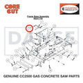 Cap Screw, Hex Hd., M10-1.5 x 50mm 2900318 for CC2500 Saw by Core Cut Diamond Products
