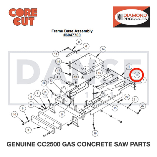 Cap Screw, Hex Hd., M10-1.5 x 25mm 2900333 for CC2500 Saw by Core Cut Diamond Products