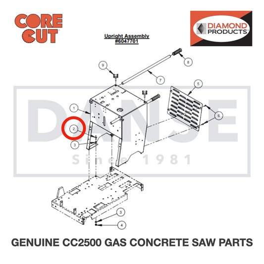 Cap Screw, Hex Hd., M10 x 25mm 2900333 for CC2500 Saw by Core Cut Diamond Products