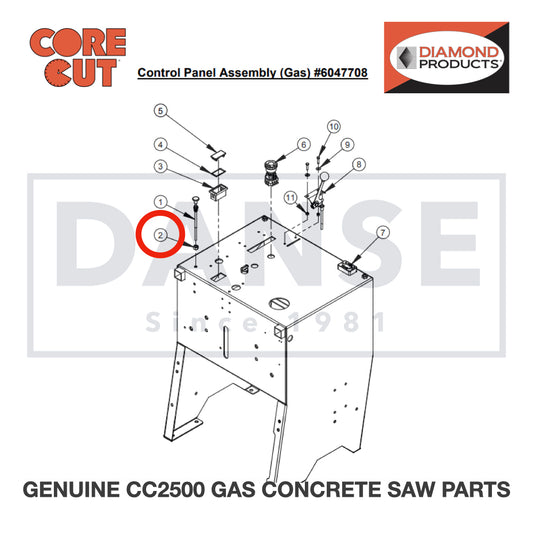 Hex Nut, 3/8-24 2900148 for CC2500 Saw by Core Cut Diamond Products