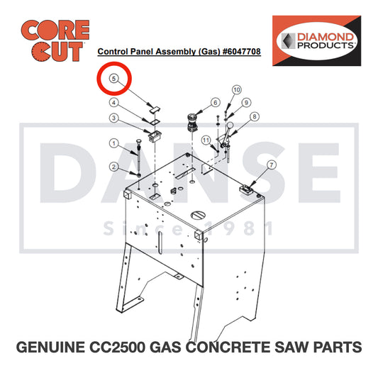 Rocker Mount Panel Plug 2800262 for CC2500 Saw by Core Cut Diamond Products