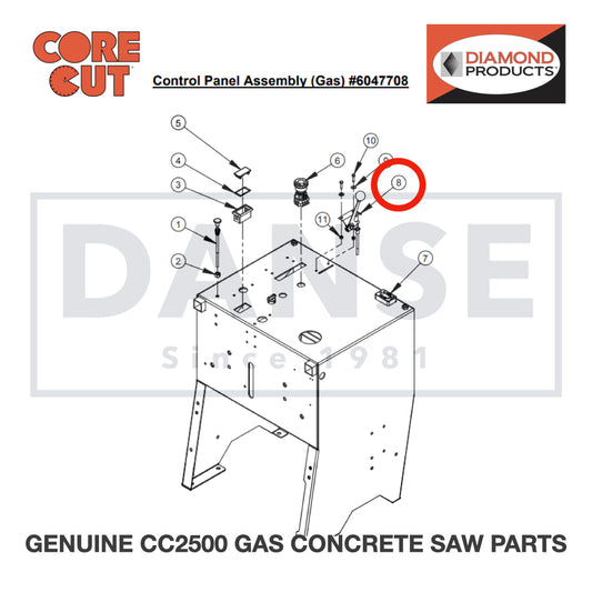 Throttle Control, 36&quot; 2500810 for CC2500 Saw by Core Cut Diamond Products
