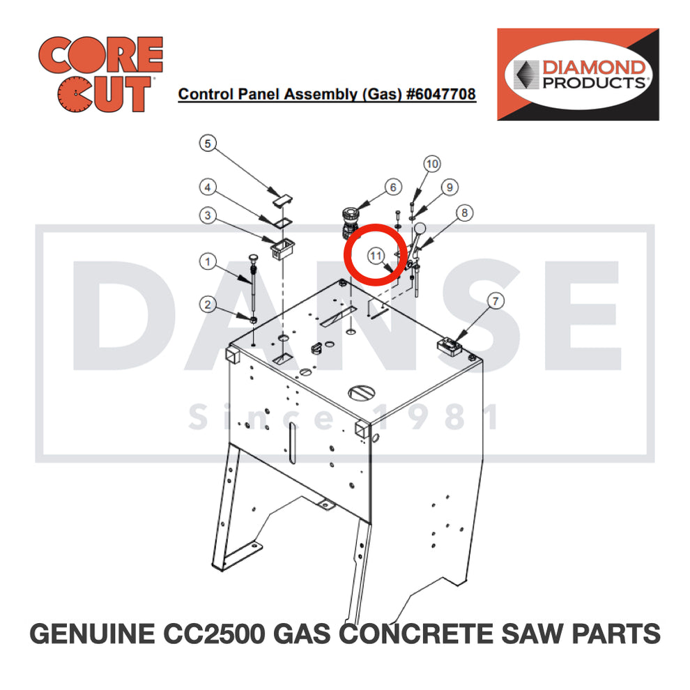 Lock Nut, M5-0.8 Nylon Insert 2900301 for CC2500 Saw by Core Cut Diamond Products