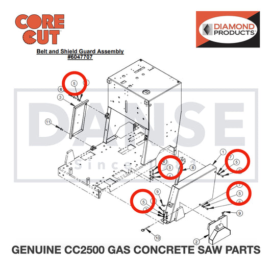 Lock Washer, 5/16&quot; Split 2900031 for CC2500 Saw by Core Cut Diamond Products