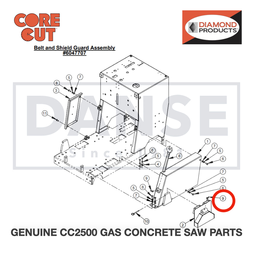 Wing Screw, M6 x 16mm 2900307 for CC2500 Saw by Core Cut Diamond Products