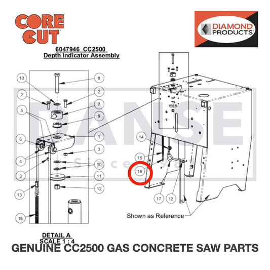 Cotter Pin, 3/16&quot; x 1&quot; 2900055 for CC2500 Saw by Core Cut Diamond Products