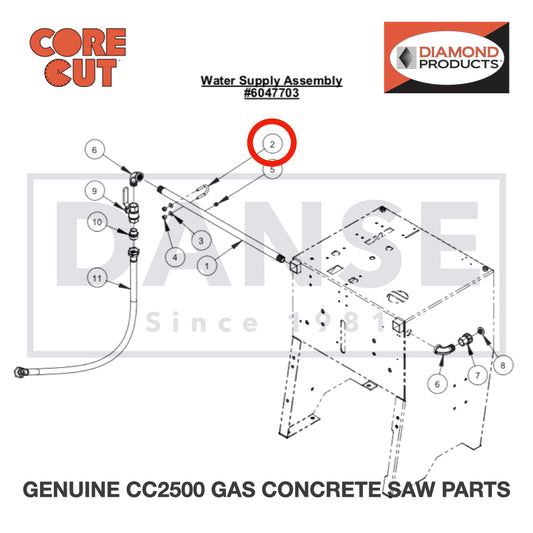 U-Bolt, 1/2&quot; Pipe 2900241 for CC2500 Saw by Core Cut Diamond Products