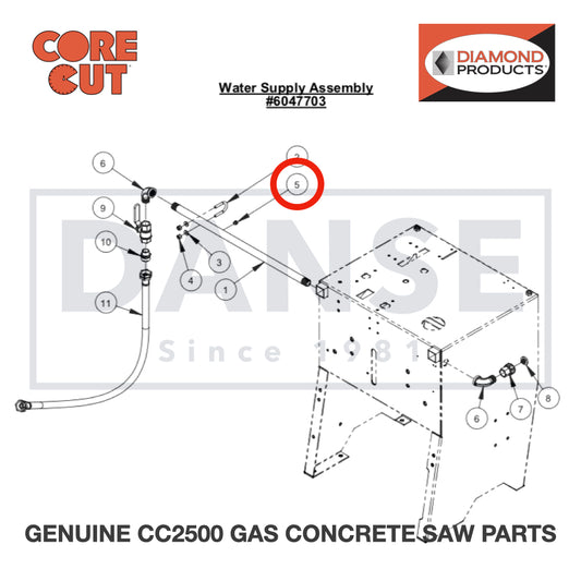 Plug, 1/8&quot; NPT 3200001 for CC2500 Saw by Core Cut Diamond Products