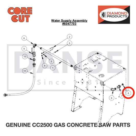 Hose Filter Washer 3200025 for CC2500 Saw by Core Cut Diamond Products