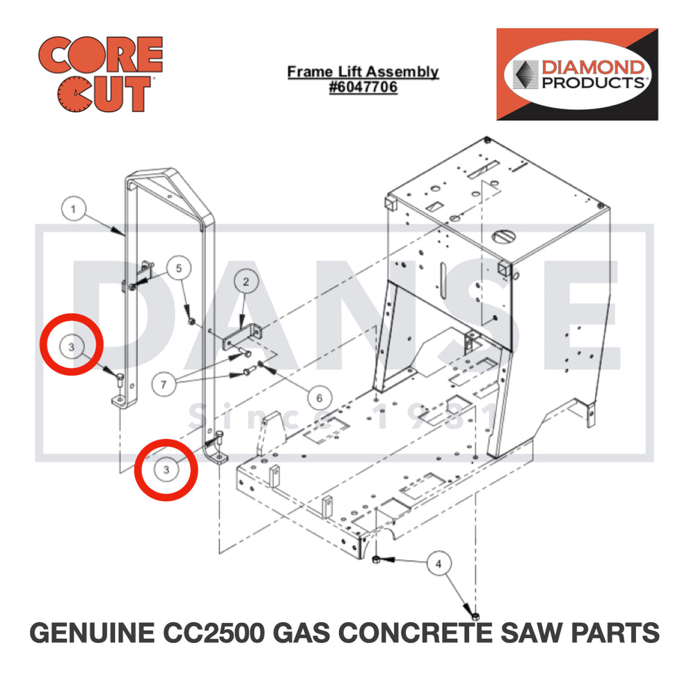 Cap Screw, Hex Hd., M12-1.75 x 30mm 2900330 for CC2500 Saw by Core Cut Diamond Products