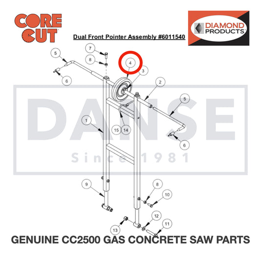 Wheel, 6&quot; 2504581 for CC2500 Saw by Core Cut Diamond Products
