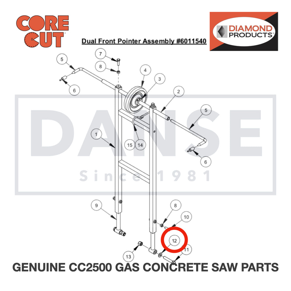 Friction Washer, 1/2" 2900239 for CC2500 Saw by Core Cut Diamond Products