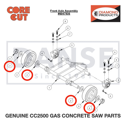 Flat Washer, 1&quot; SAE 2900295 for CC2500 Saw by Core Cut Diamond Products