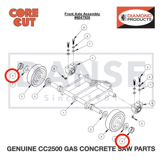 Set Collar, 1&quot; ID 2500009 for CC2500 Saw by Core Cut Diamond Products