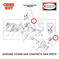 Pillow Block Bearing 1" 2500732 for CC2500 Saw by Core Cut Diamond Products
