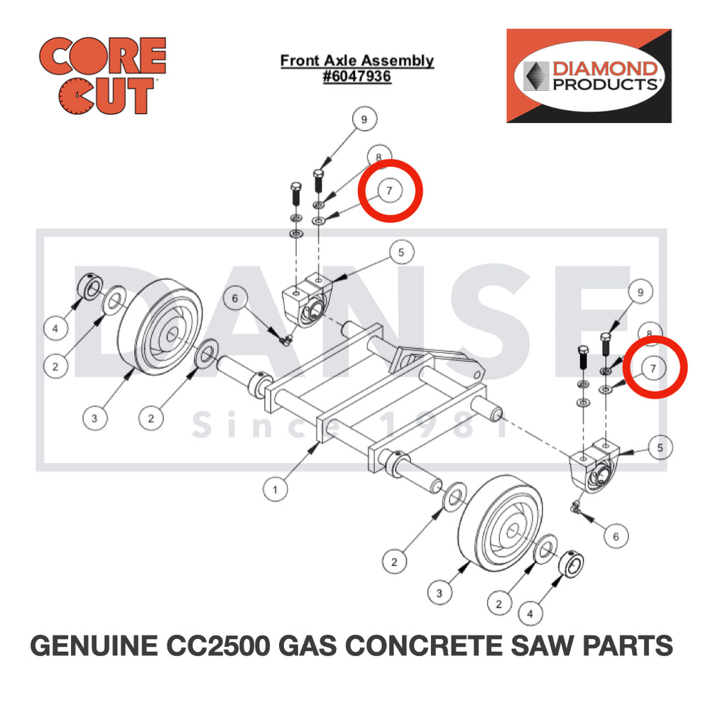 Flat Washer, 3/8" SAE 2900014 for CC2500 Saw by Core Cut Diamond Products