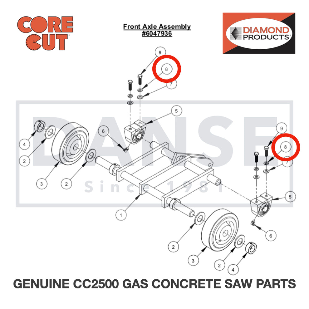 Lock Washer, 3/8" Split 2900006 for CC2500 Saw by Core Cut Diamond Products