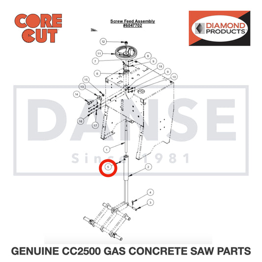 Grease Fitting, 1/8&quot; NPT 2900062 for CC2500 Saw by Core Cut Diamond Products