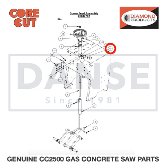 Lock Nut, M6 Nylon 2900302 for CC2500 Saw by Core Cut Diamond Products