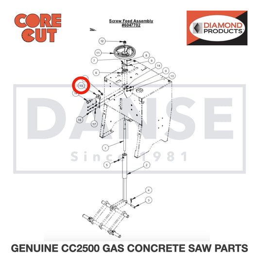 Bracket, Handwheel Lock 6047216 for CC2500 Saw by Core Cut Diamond Products