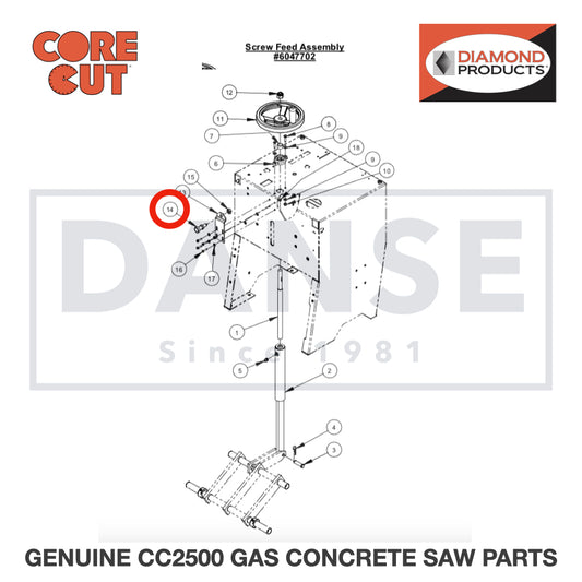Indexing Plunger, 1/2-13 UNC 2400138 for CC2500 Saw by Core Cut Diamond Products