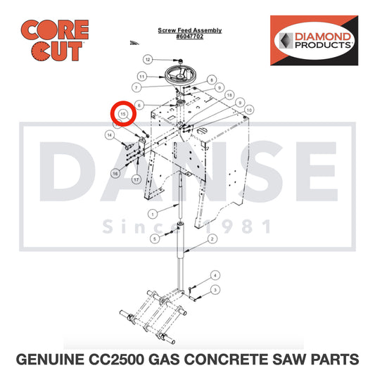 Jam Nut, 1/2-13 2900129 for CC2500 Saw by Core Cut Diamond Products