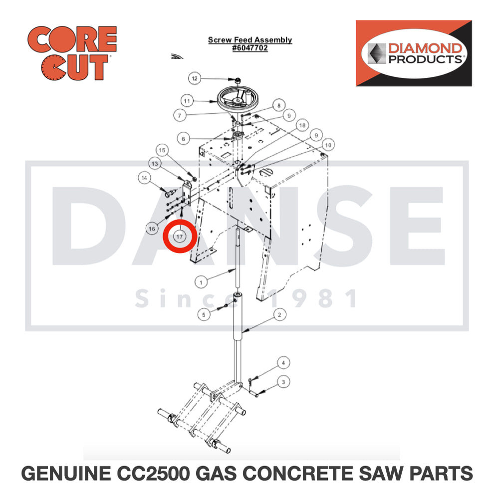 Flat Washer, #10 USS 2900016 for CC2500 Saw by Core Cut Diamond Products
