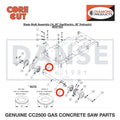 Key, 3/16" Sq. x 27/32" 6047978 for CC2500 Saw by Core Cut Diamond Products