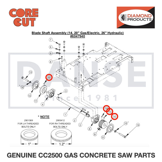 Set Screw, Soc. Hd., 5/16-18 x 5/8&quot; 2900418 for CC2500 Saw by Core Cut Diamond Products