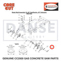 Cap Screw, Hex Hd., 5/8-11 x 4" 2900146 for CC2500 Saw by Core Cut Diamond Products