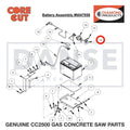 Face Plate, Battery Disconnect 2800566 for CC2500 Saw by Core Cut Diamond Products