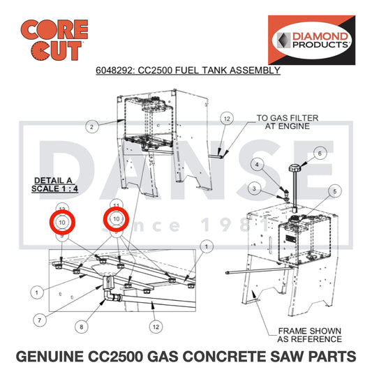 Lock Washer M8 Split 2900763 for CC2500 Saw by Core Cut Diamond Products