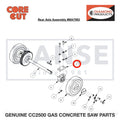 Axle Bearing Spacer 1/2" 6047904 for CC2500 Saw by Core Cut Diamond Products